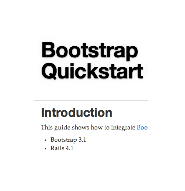 Bootstrap Quickstart Guide Bootstrap Quickstart Guide